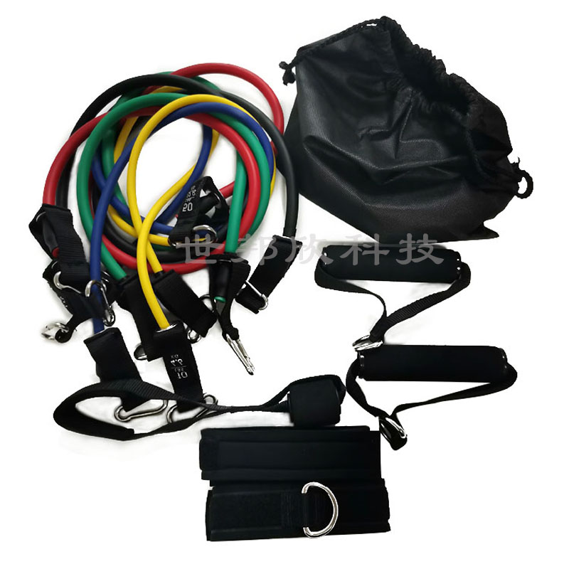 11件套彈力繩乳膠拉力器